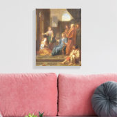 Christus im Haus von Martha und Maria Leinwanddruck (Insitu (Wohnzimmer))