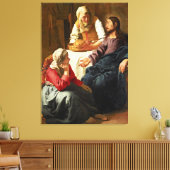 Christus im Haus von Martha und Maria Leinwanddruck (Insitu (Wohnzimmer))