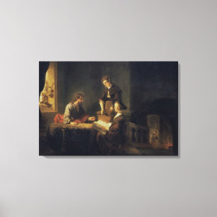 Christus im Haus von Martha und Maria Leinwanddruck