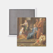 Christus im Haus von Martha und Maria Magnet (Vorderseite/Rückseite)