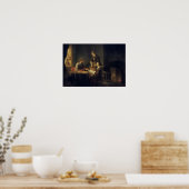 Christus im Haus von Martha und Maria Poster (Küche)