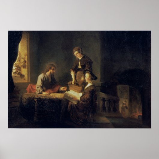 Christus im Haus von Martha und Maria Poster (Vorne)
