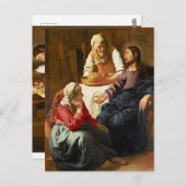Christus im Haus von Martha und Maria Postkarte (Vorne/Hinten)