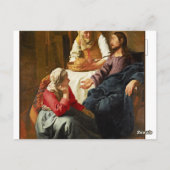 Christus im Haus von Martha und Maria Postkarte (Rückseite)