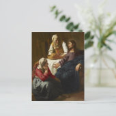 Christus im Haus von Martha und Maria (Vermeer) Postkarte (Stehend Vorderseite)