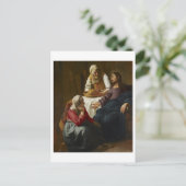 Christus im Haus von Martha und Maria von Vermeer Postkarte (Stehend Vorderseite)