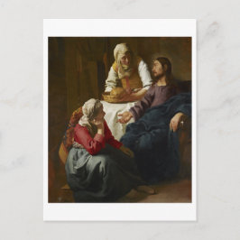 Christus im Haus von Martha und Maria von Vermeer Postkarte
