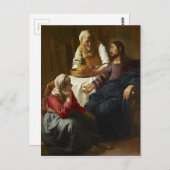 Christus im Haus von Martha und von Mary (Vermeer) Postkarte (Vorne/Hinten)