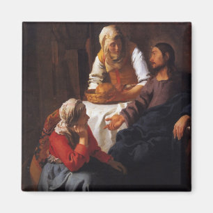 Christus im Haus von Mary u. von Martha Magnet