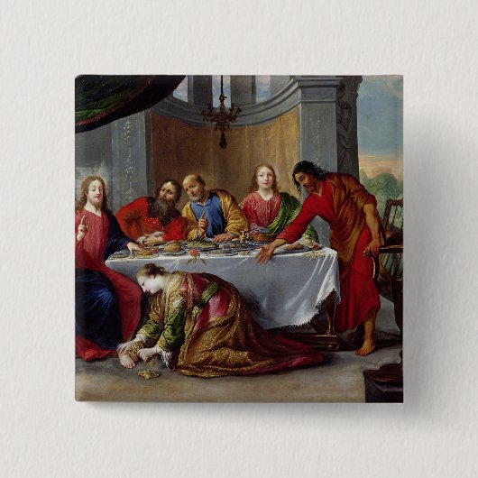 Christus im Haus von Simon der Pharisee Button (Vorderseite)