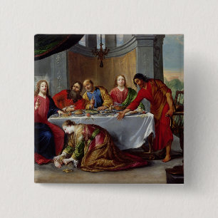 Christus im Haus von Simon der Pharisee Button