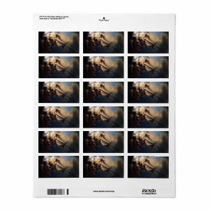 Christus im Sturm am Meer von Galiläa, 1633 Adressaufkleber