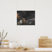 Christus im Sturm am Meer von Galiläa Poster (Küche)
