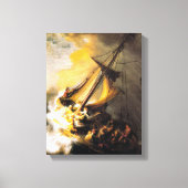 Christus im Sturm am Meer von Galiläa- Rembrandt Leinwanddruck (Vorderseite)