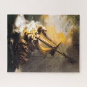 Christus im Sturm auf Meer von Galiläa Rembrandt Puzzle (Horizontal)