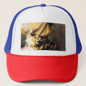 Christus im Sturm auf Meer von Galiläa Rembrandt Truckerkappe (Vorderseite)