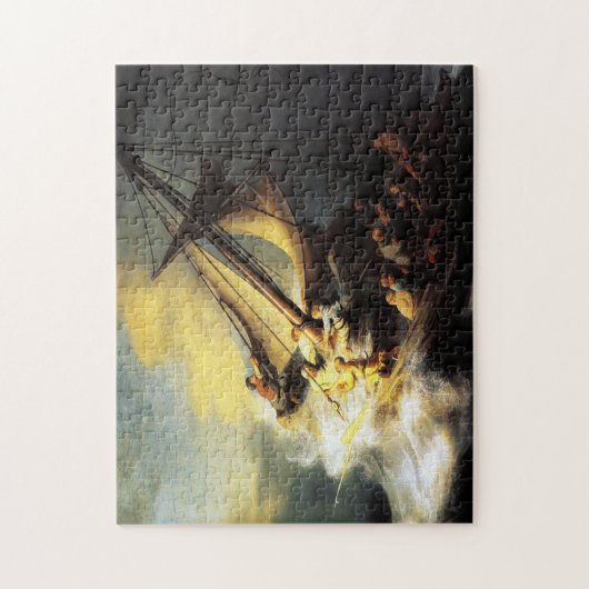 Christus im Sturm auf See von Galiläa durch Rembra Puzzle (Vertikal)