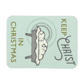 Christus im Weihnachtsmagazin behalten Magnet (Horizontal)