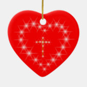 Christus in deiner Herzverzierung Keramik Ornament (Hinten)