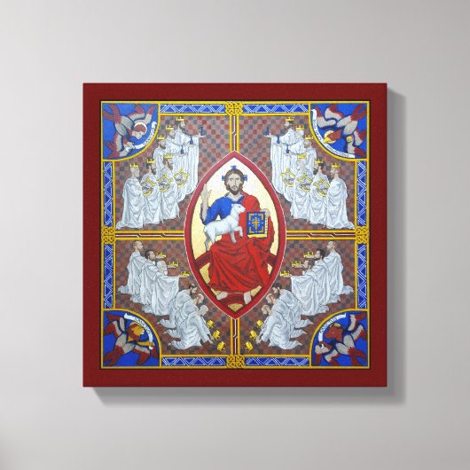 Christus in der Majestät und die 24 Ältesten Leinwanddruck (Vorderseite)