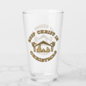 Christus in der Weihnachtskrippe 16 oz Glas behalt (Rückseite)