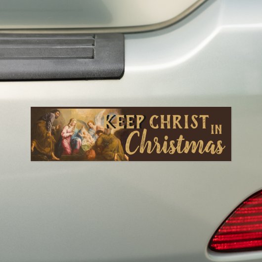 Christus in der Weihnachtskrippe behalten Autoaufkleber (Auf Auto)