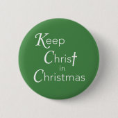 Christus in der Weihnachtszeit behalten, Runde Button (Vorderseite)