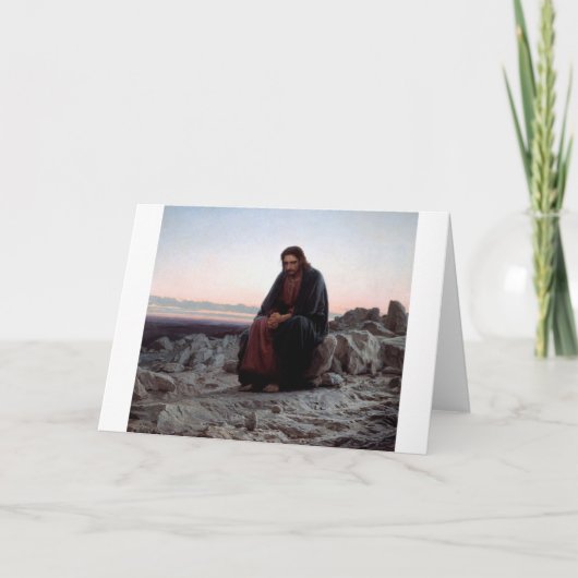 Christus in der Wildnis, Ivan Kramskoi Karte (Vorderseite)