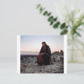 Christus in der Wildnis, Ivan Kramskoi Postkarte (Stehend Vorderseite)