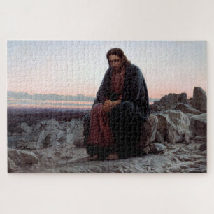 Christus in der Wildnis, Ivan Kramskoi Puzzle