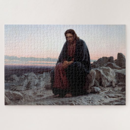 Christus in der Wildnis, Ivan Kramskoi Puzzle (Horizontal)
