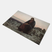 Christus in der Wildnis (von Ivan Kramskoi) Fußmatte (Schrägansicht)