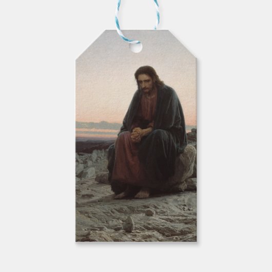 Christus in der Wildnis (von Ivan Kramskoi) Geschenkanhänger (Vorderseite)