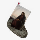 Christus in der Wildnis (von Ivan Kramskoi) Großer Weihnachtsstrumpf (Vorderansicht (hängend))