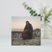 Christus in der Wildnis (von Ivan Kramskoi) Karte (Stehend Vorderseite)