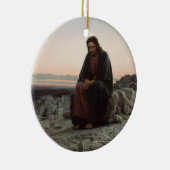 Christus in der Wildnis (von Ivan Kramskoi) Keramik Ornament (Rechts)