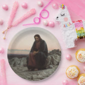 Christus in der Wildnis (von Ivan Kramskoi) Pappteller (Party)