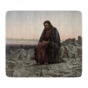 Christus in der Wildnis (von Ivan Kramskoi) Schneidebrett