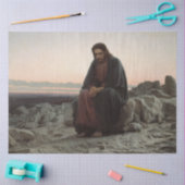 Christus in der Wildnis (von Ivan Kramskoi) Seidenpapier (Basteln)