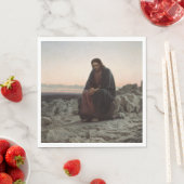 Christus in der Wildnis (von Ivan Kramskoi) Serviette (Beispiel)