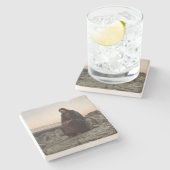 Christus in der Wildnis (von Ivan Kramskoi) Steinuntersetzer (Seitenansicht)