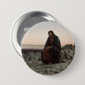 Christus in der Wildnis (von Ivan Kramskoy) Button (Vorne & Hinten)