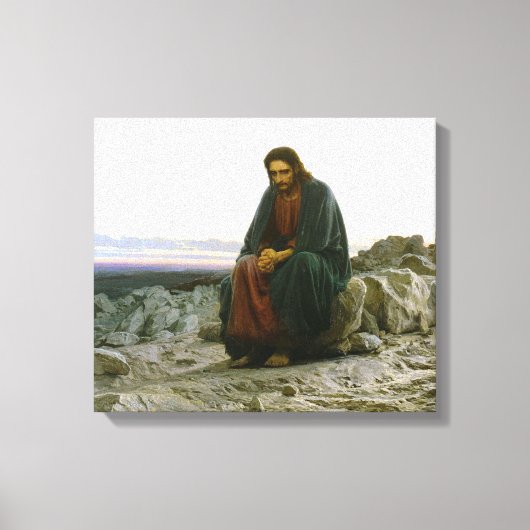 Christus in der Wüste Leinwanddruck (Vorderseite)