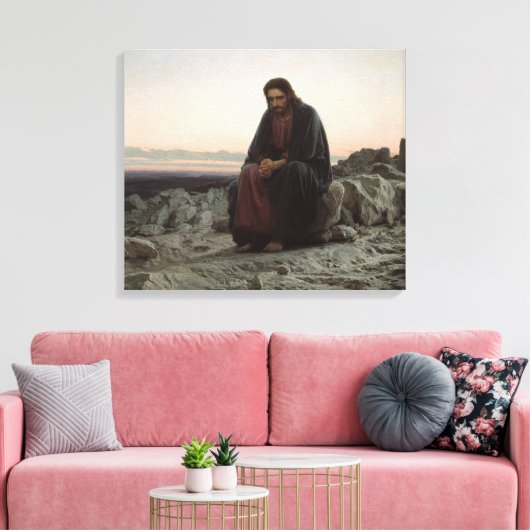 Christus in der Wüste Leinwanddruck (Insitu (Wohnzimmer))
