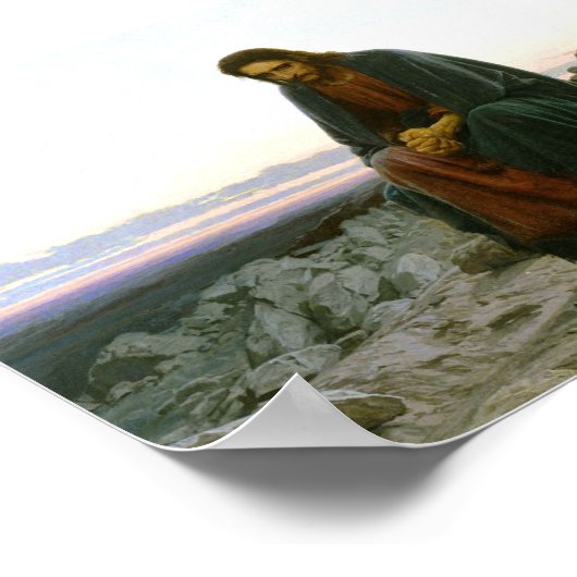 Christus in der Wüste Poster (Ecke)