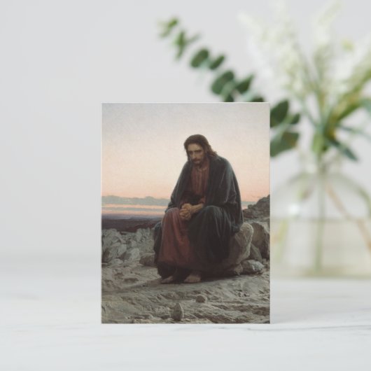 Christus in der Wüste Postkarte (Stehend Vorderseite)