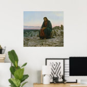 Christus in der Wüste von Ivan Nikolaevich Kramsko Poster (Heimbüro)