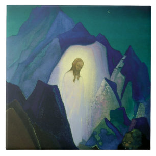 „Christus in der Wüste“ von Nicholas Roerich Fliese