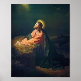 Christus in Gethsemane Heinrich Hofmann Malerei Poster