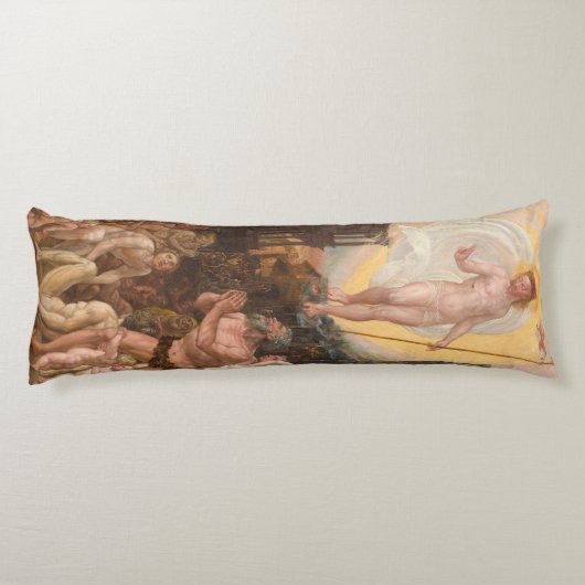 Christus in Limbo - Hans Mielich Fine Art Seitenschläferkissen (Rückseite)